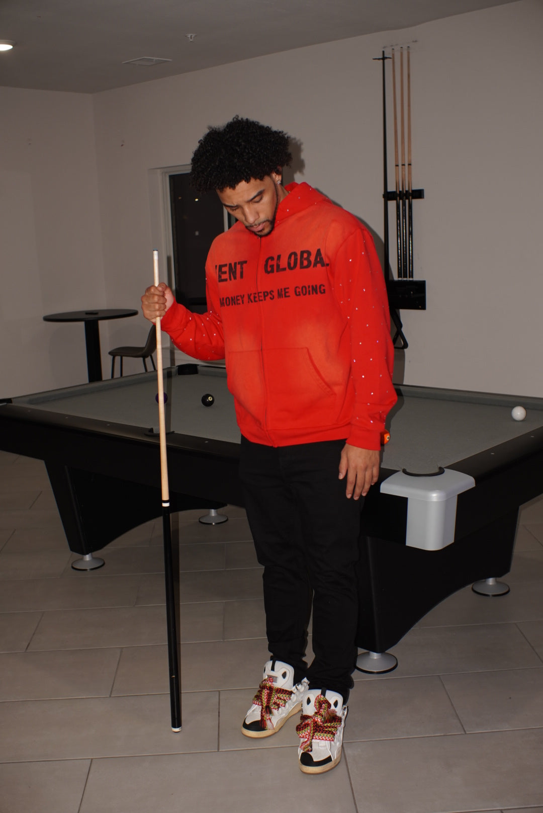 Red Global Zip Up